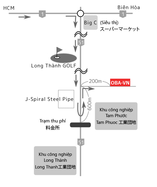 大場商会ベトナムの周辺詳細マップ